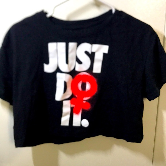 Nike Tops | Nike Just Do It Crop Top | Poshmark